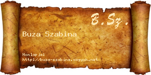 Buza Szabina névjegykártya