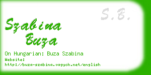 szabina buza business card